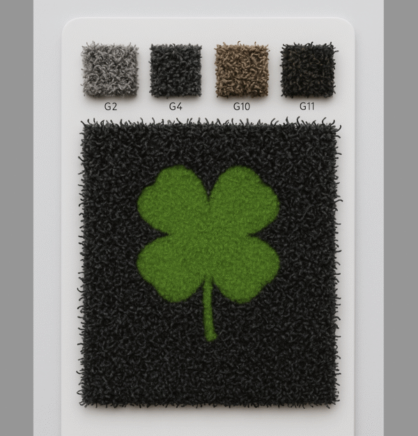 Tapis logo fibre grattante