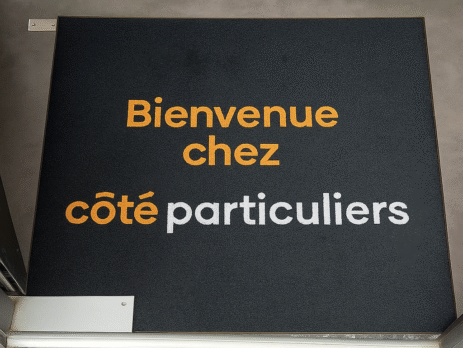 Tapis logo personnalisé pour côté particuliers