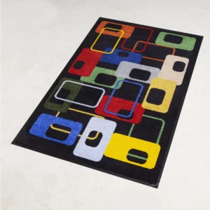 Tapis décoratif Modern 70s Multicouleur